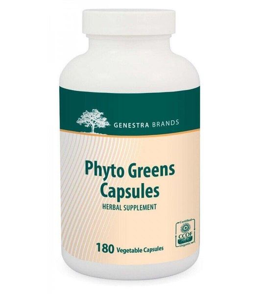 

Витамины с пищевыми волокнами и ферментами Phyto Greens Genestra Brands 180 капсул (GEN008)
