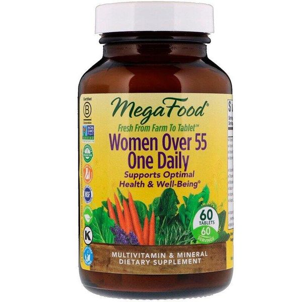 

Витамины для женщин 55+ Women Over 55 One Daily MegaFood 60 таблеток (MF012)