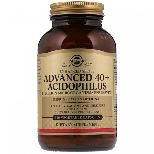 

Пробиотики Advanced 40+ Acidophilus Solgar 120 капсул (SOL211)