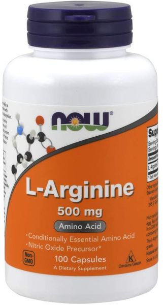 

L-Аргинин L-Arginine Now Foods 500 мг 100 капсул (NF086)