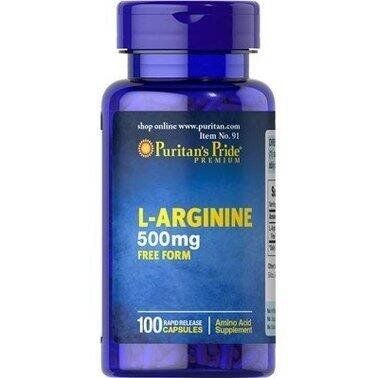 

L- Аргинин L-Arginine Puritan's Pride 500 мг 100 капсул (PP162)