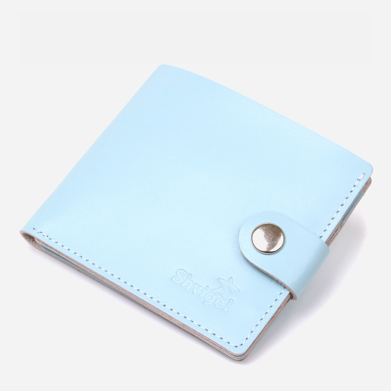 

Кошелек кожаный Shvigel leather-16449 Синий