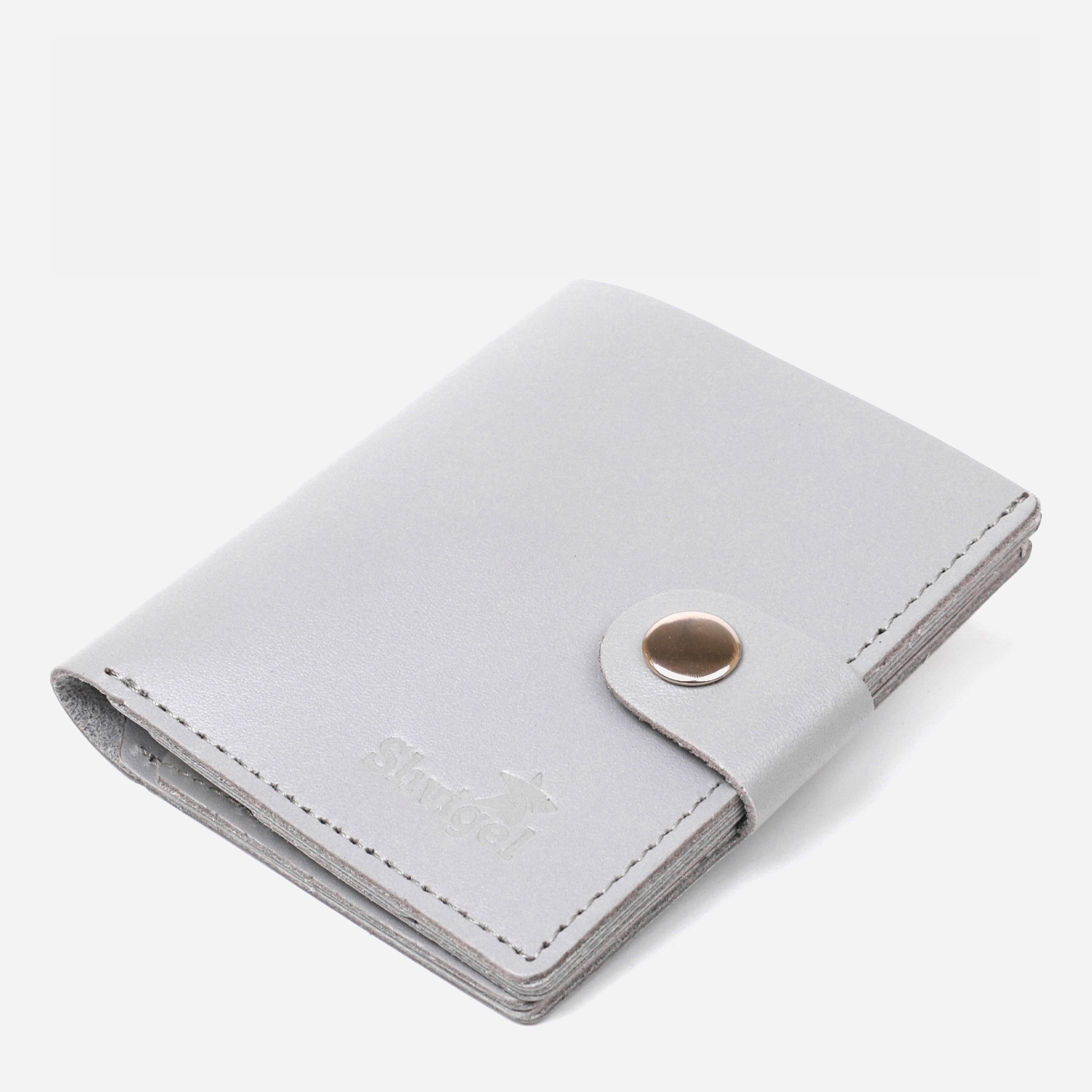 

Кошелек кожаный Shvigel leather-16493 Серый