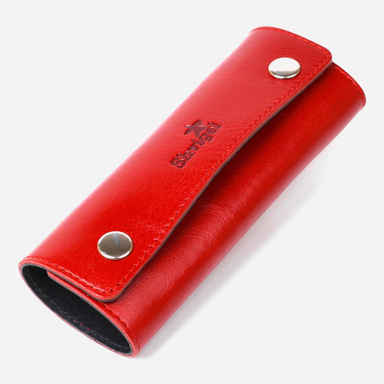 

Женская ключница кожаная Shvigel leather-16530 Красная