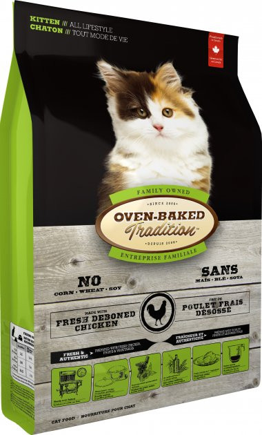 

Сухий корм для кошенят Oven-Baked Tradition зі свіжим м'ясом курки 2.27 кг