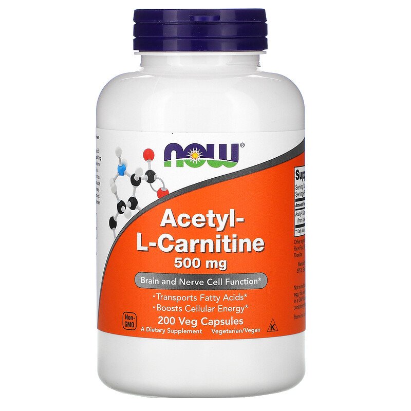 

L-карнитин Now Acetyl-L-Carnitine 500 mg 200 капс Без вкуса (3320f51)