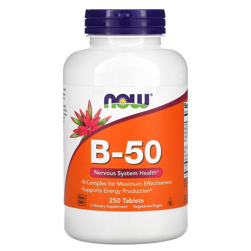 

Витамины NOW Vitamin B-50 mg tablet 250 таб Без вкуса (3315f51)