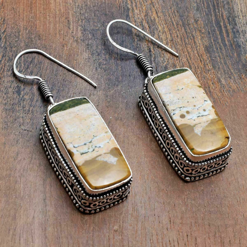 

Серьги с камнем мукаит AE-27868