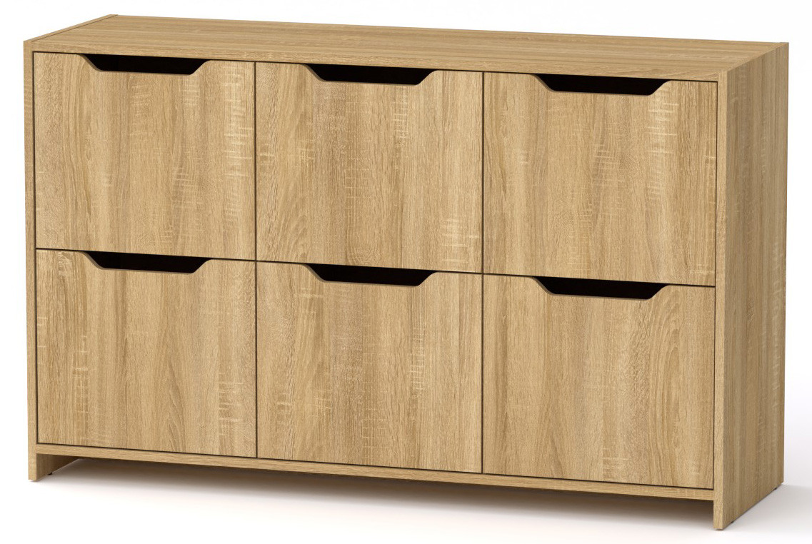 

Комод Компанит 6Д Дуб сонома (130х42х80 см)