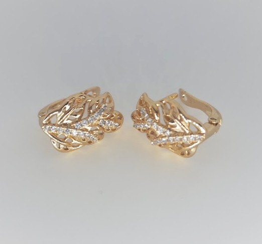 

Серьги Xuping Медицинское золото 1,8см (б015)