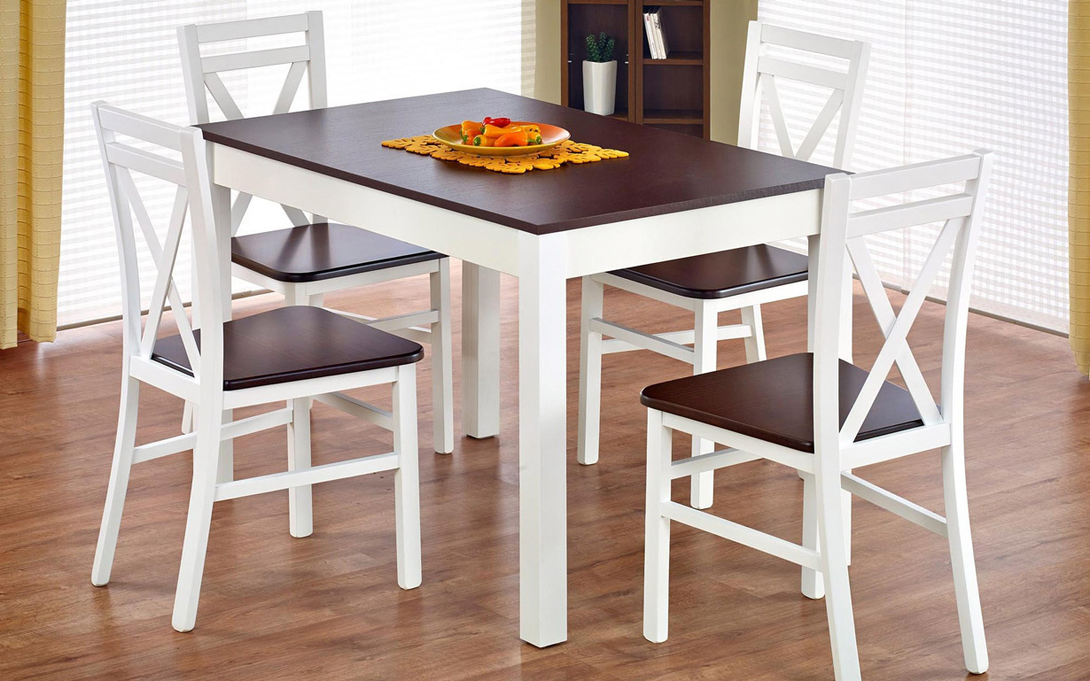 

Стол обеденный Maurycy dark orech/white Halmar