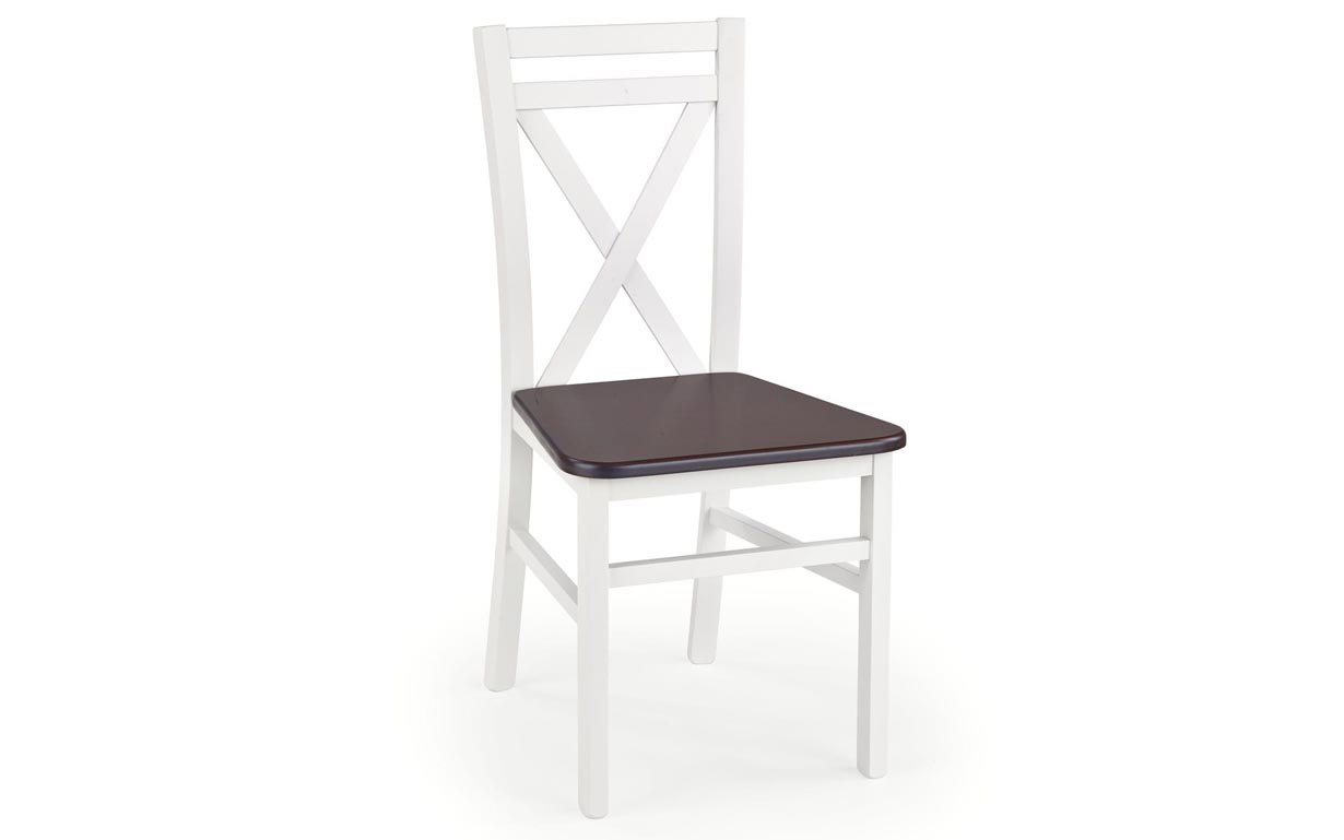 

Стул Dariusz 2 white/dark oreh Halmar