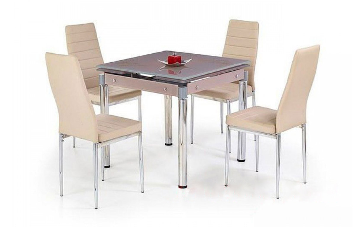 

Стол обеденный Kent chrome steel beige Halmar