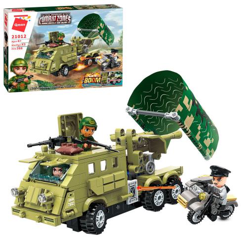 

Конструктор Qman военный, транспорт, фигурки, 388дет(21012)