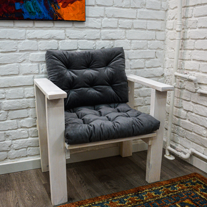 

Подушка для садового кресла Time Textile Velours STEEL Серый 13744-sp 30x60