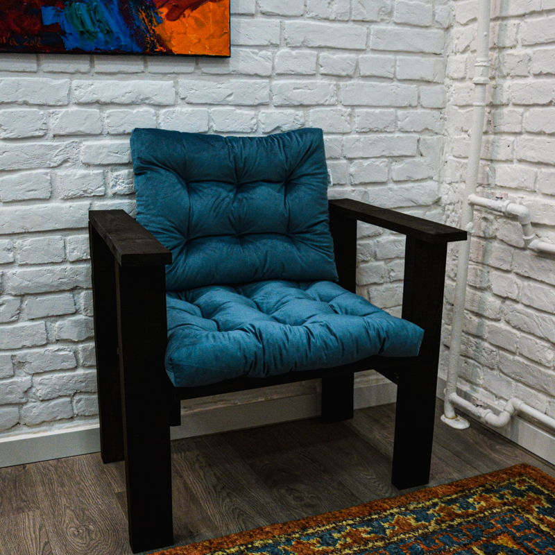 

Подушка для садового кресла Time Textile Velours SEA​​WAVE Морская волна, Синий 13747-sp 50х60