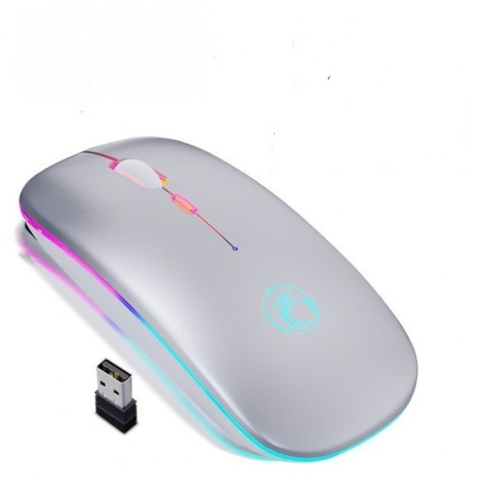 

Мышь беспроводная аккумуляторная iMACE Е-1300 USB 2.4 ГГц с подсветкой Серая