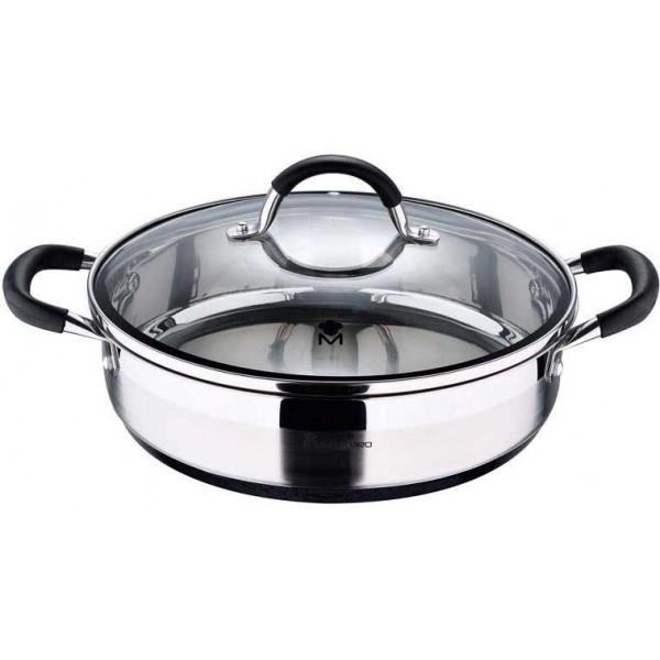 

Сотейник Bergner Master Pro Foodies 3.8л, Ø28x7см с крышкой, индукция