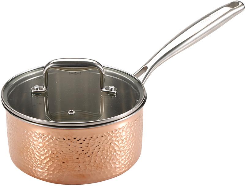 

Ковш Infinity Chefs De Lux Ø18см, 2л со стеклянной крышкой, медный