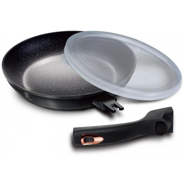 

Сковорода Berlinger Haus Black Rose Ø28х5.2см с мраморным покрытием и пластиковой крышкой