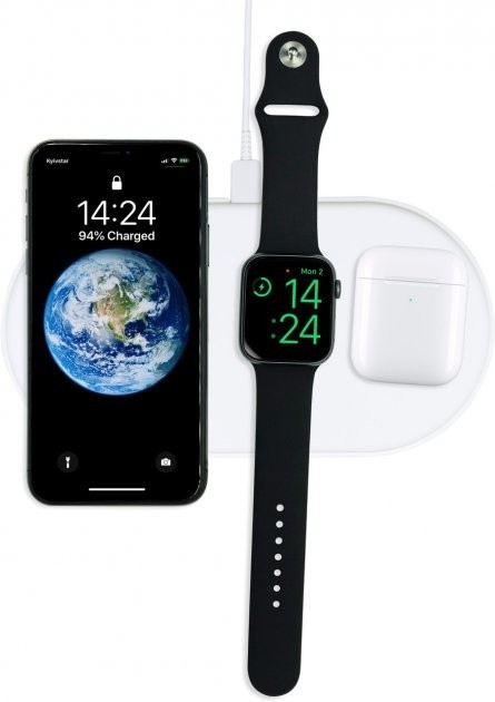 

Беспроводное зарядное устройство Ailink AirPower 3 в 1 с технологией QI Fast Charge Белый