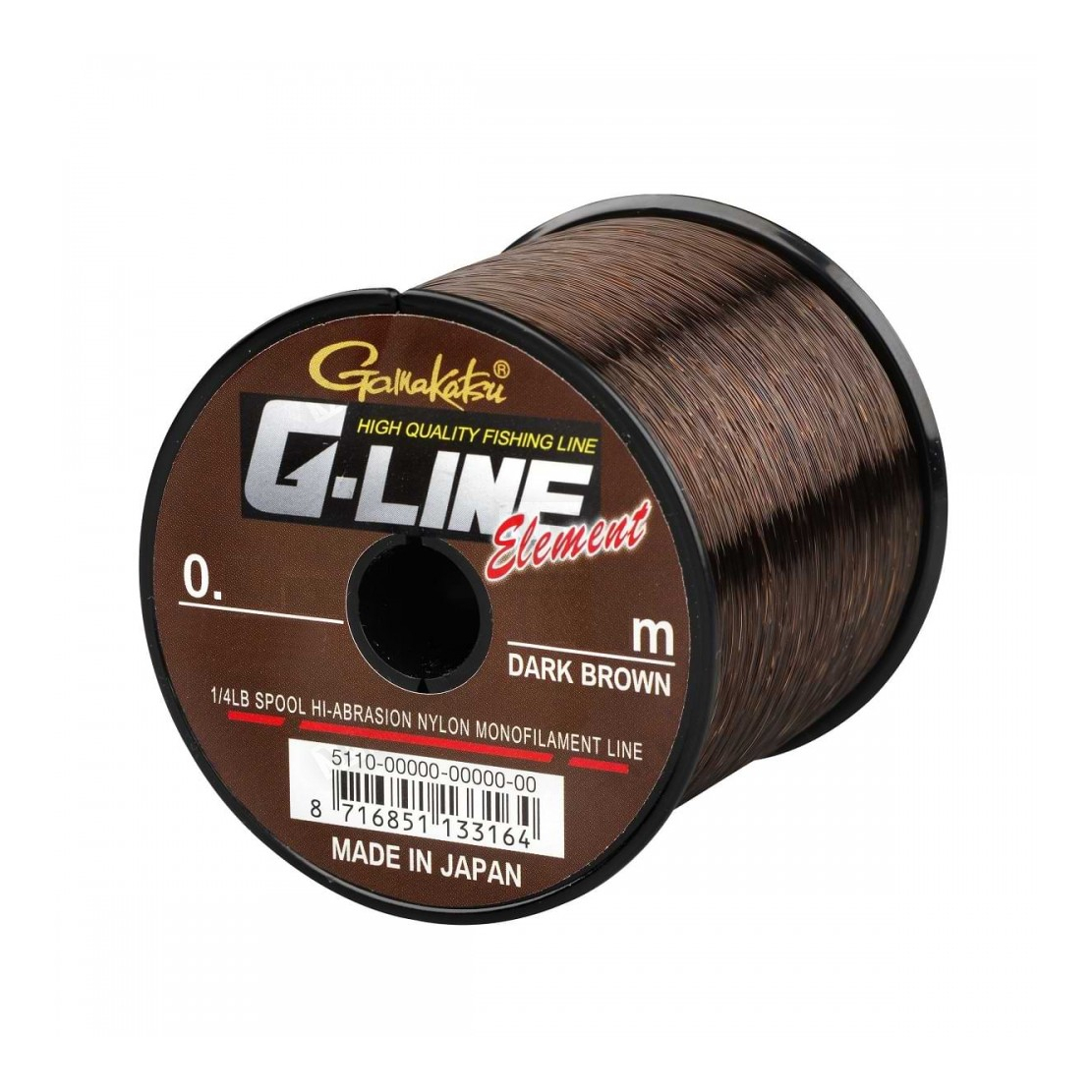 

Леска Gamakatsu G-Line Element Dark Brown 1855m 0.26mm, 5.00kg коричневый