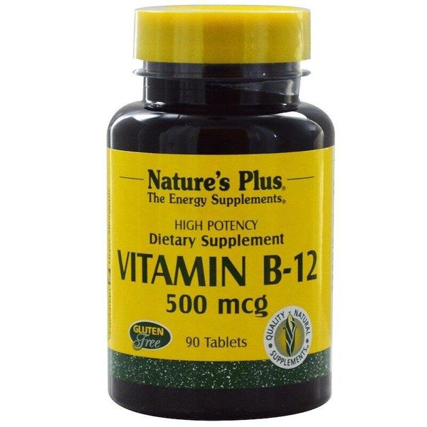 

Витамин В12 Vitamin B12 Nature's Plus 500 мкг 90 таблеток (NP034)