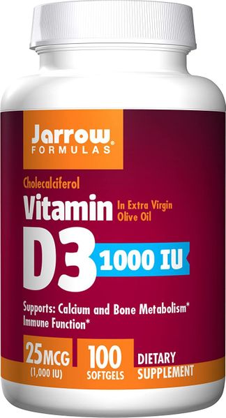

Витамин D3 Vitamin D3 Jarrow Formulas 1000 МЕ 100 капсул (JF105)