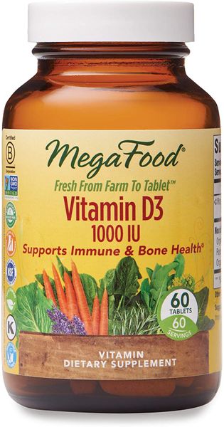 

Витамин D3 Vitamin D3 MegaFood 1000 МЕ 60 таблеток (MF084)