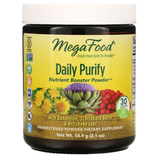 

Очищение Daily Purify Nutrient Booster Powder MegaFood порошок 58.9 г (MF063)