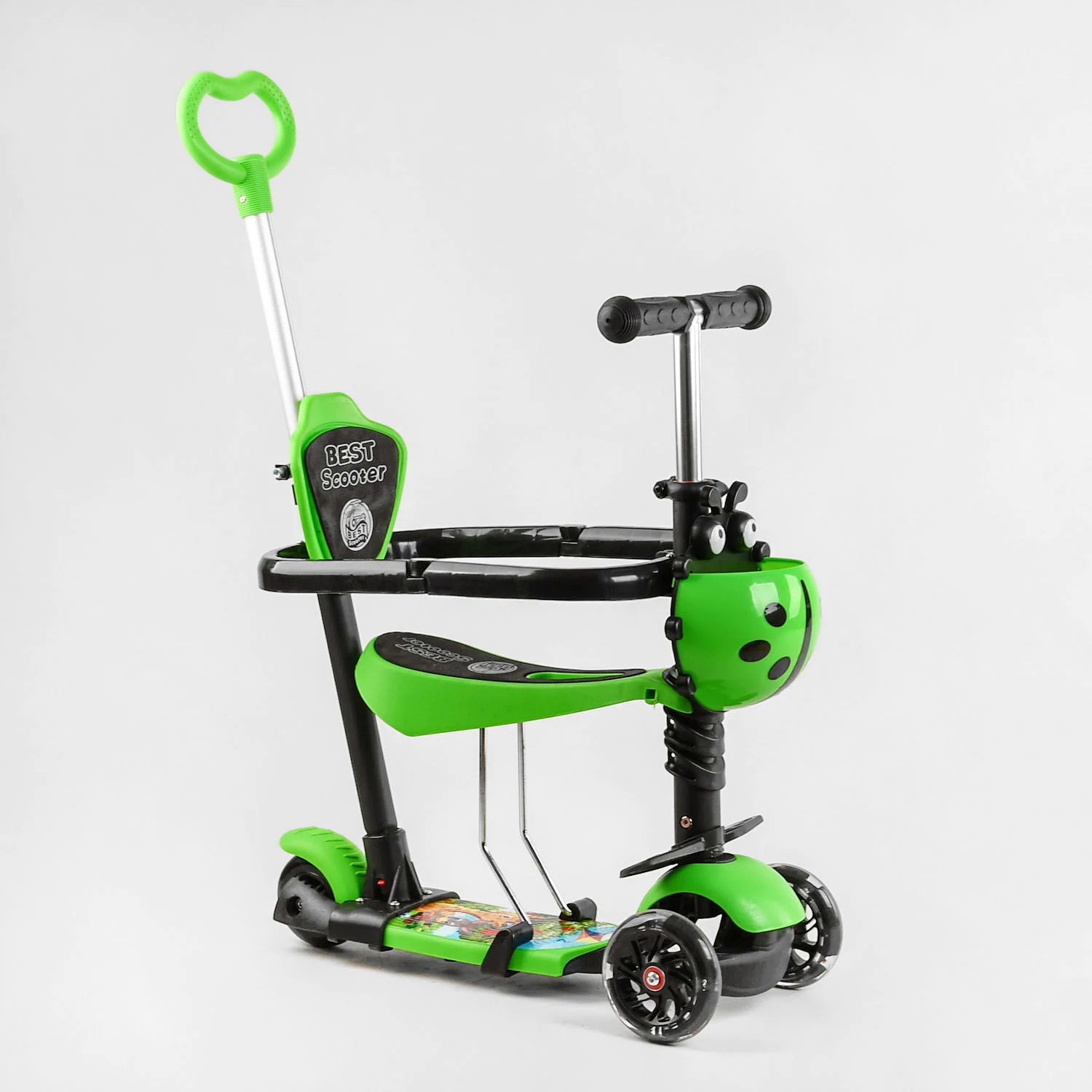 

Самокат 5в1 трехколесный Best Scooter (77099)