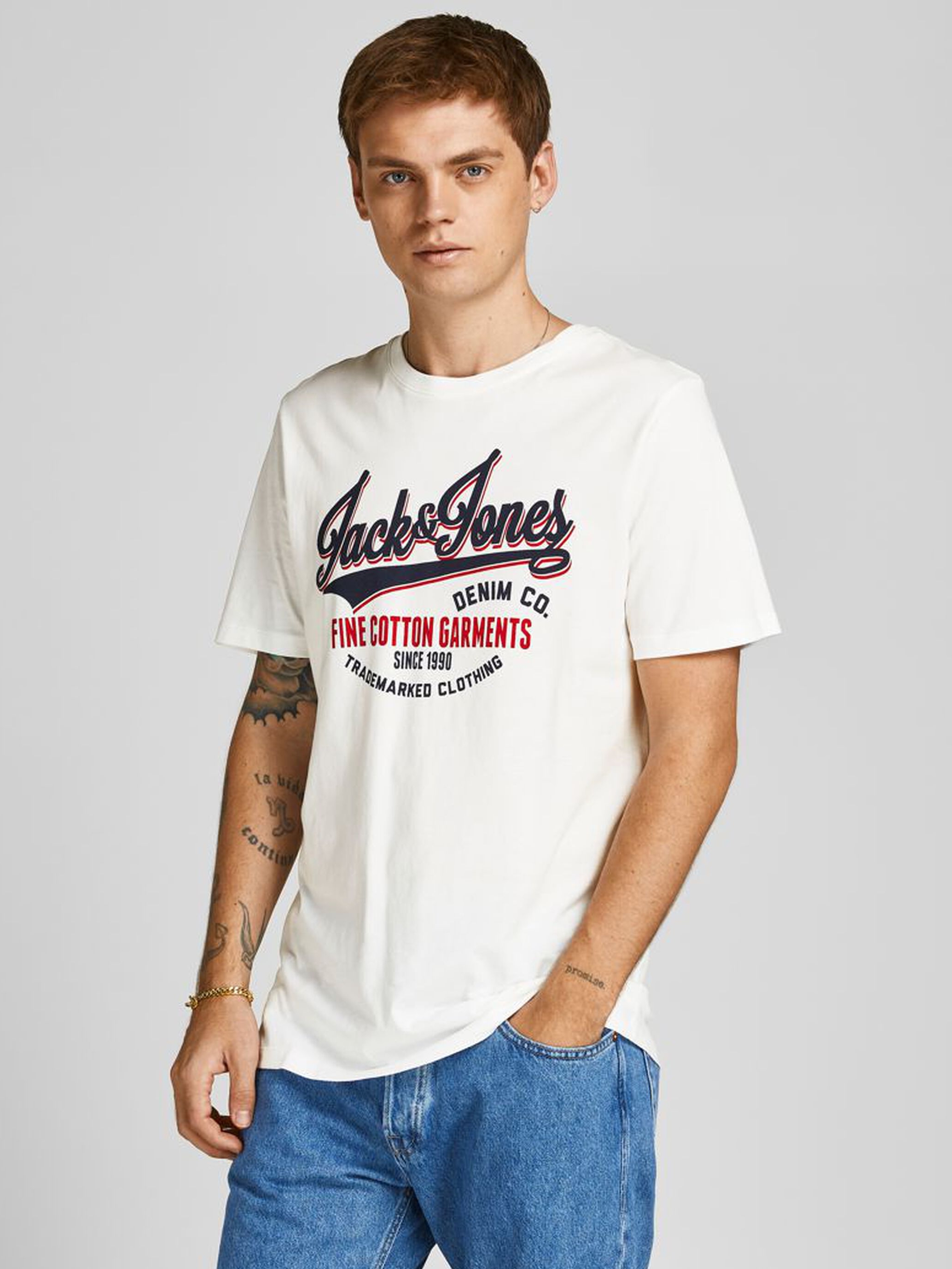 

Футболка Jack & Jones 12199474  Cloud dancer, Футболка Jack & Jones 12199474 XL Cloud dancer