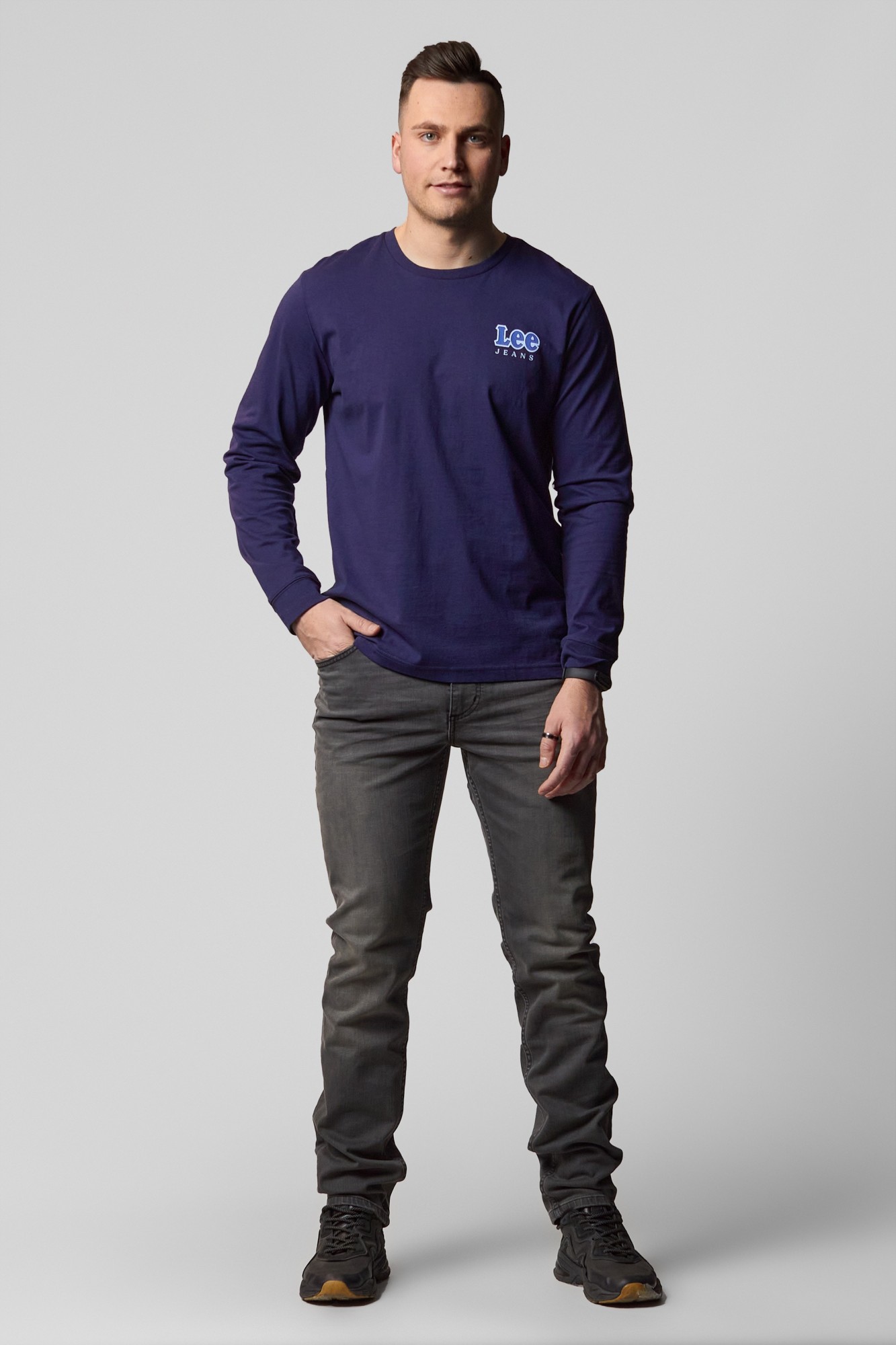 

Лонгслив Lee Long Sleeved Regular Fit Темно-синий XXL-00