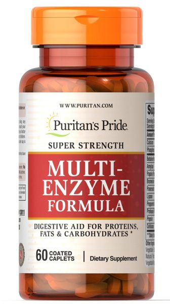 

Мульти энзимы Super Strength Multi Enzyme Puritan's Pride 60 каплет (PP210)