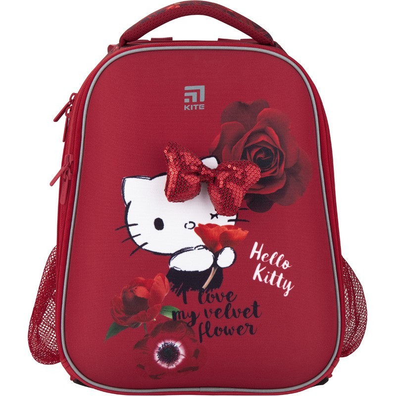 

Рюкзак школьный каркасный Kite Education Hello Kitty 38х29х16 см 16 л Бордовый (HK20-531M)