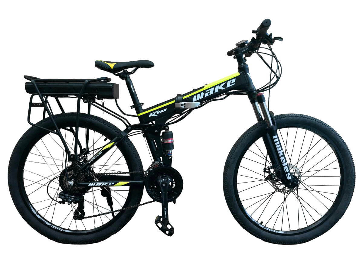 

Электровелосипед складной МАКЕ 36V 12Ah 500W 26" / рама 17" чёрно-желтый (МАКЕS3612500BY)