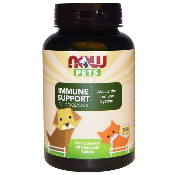 

Иммунитет поддержка для кошек и собак Pets Immune Support For Dogs/Cats Now Foods 90 таблеток (NF795)