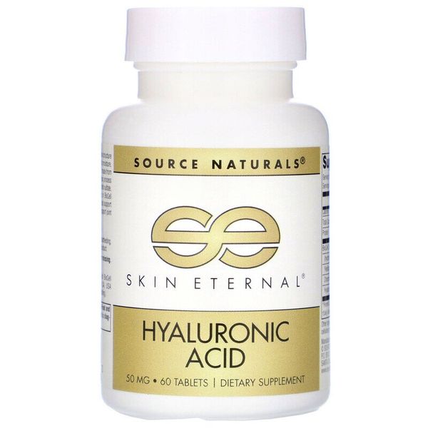 

Гиалуроновая кислота Hyaluronic Acid Skin Eternal Source Naturals 50 мг 60 таблеток (SNS115)