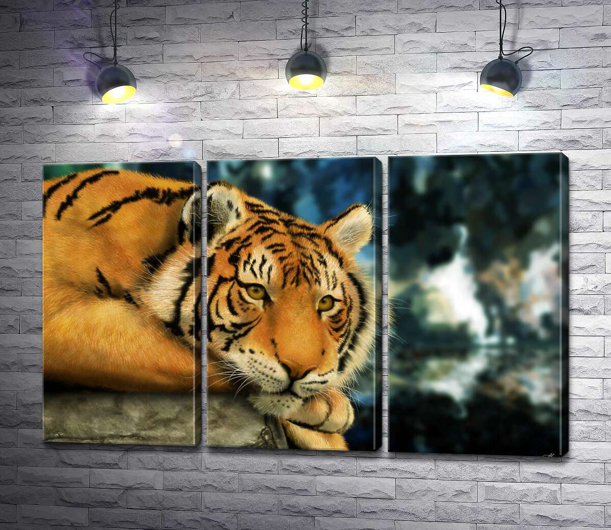 

Модульная картина ArtPoster Бенгальский тигр отдыхает 102x63 см Модуль №11