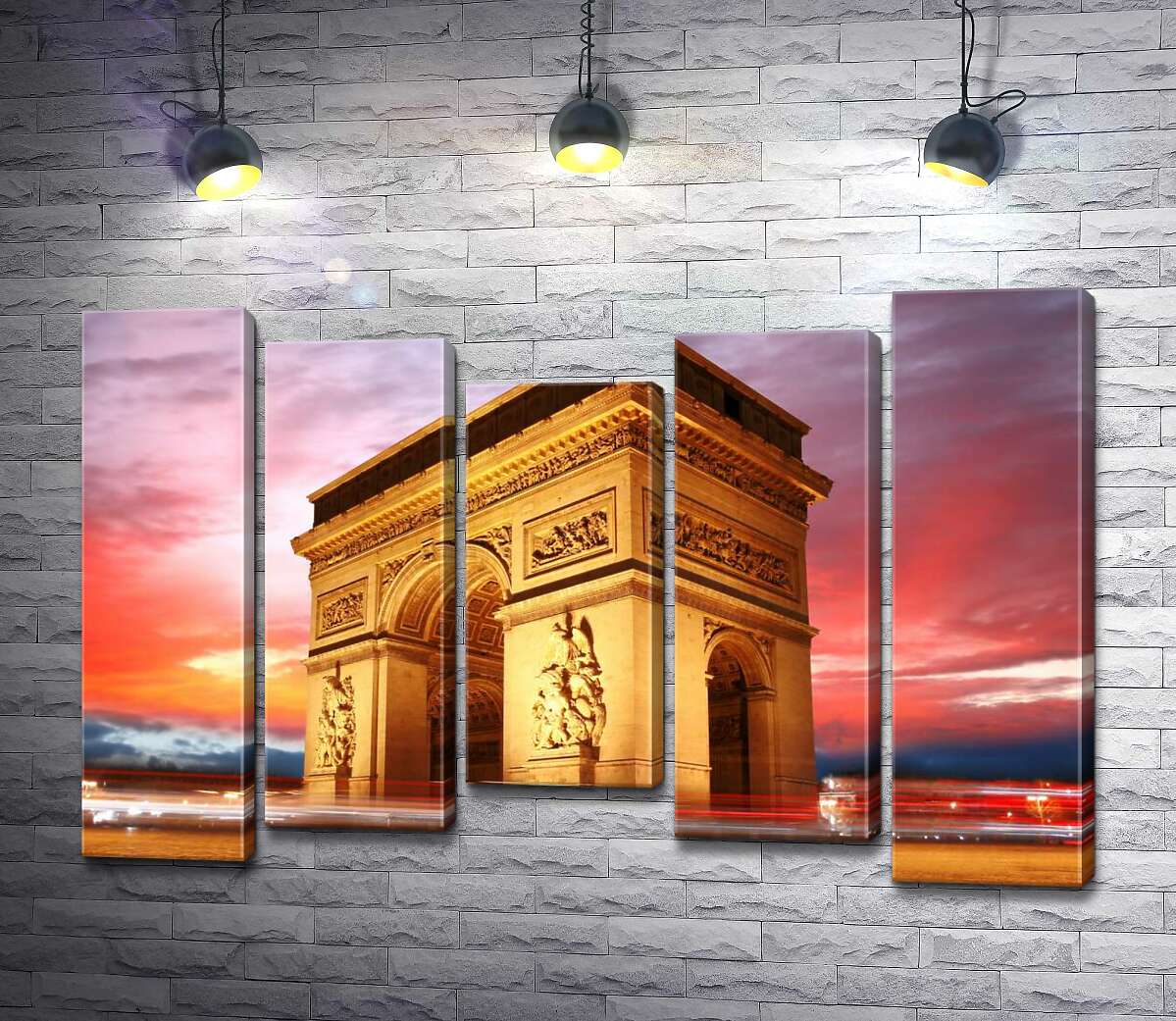 

Модульная картина ArtPoster Величие Триумфальной арки (Arc de Triomphe de l'Étoile) в Париже 130x88 см Модуль №28