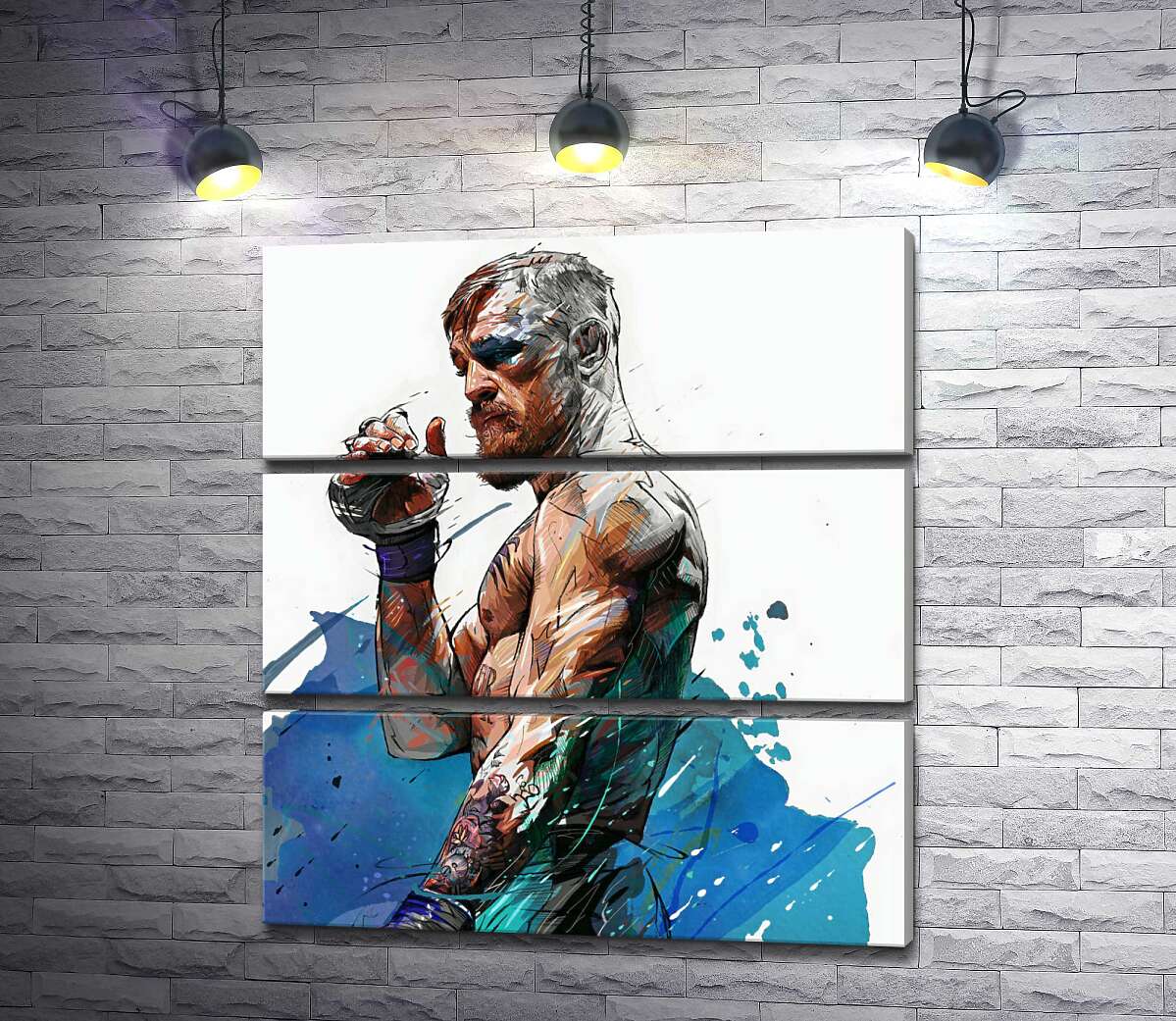 

Модульная картина ArtPoster Боксер Конор Мак-Грегор (Conor McGregor) после победного боя 56x60 см Модуль №13