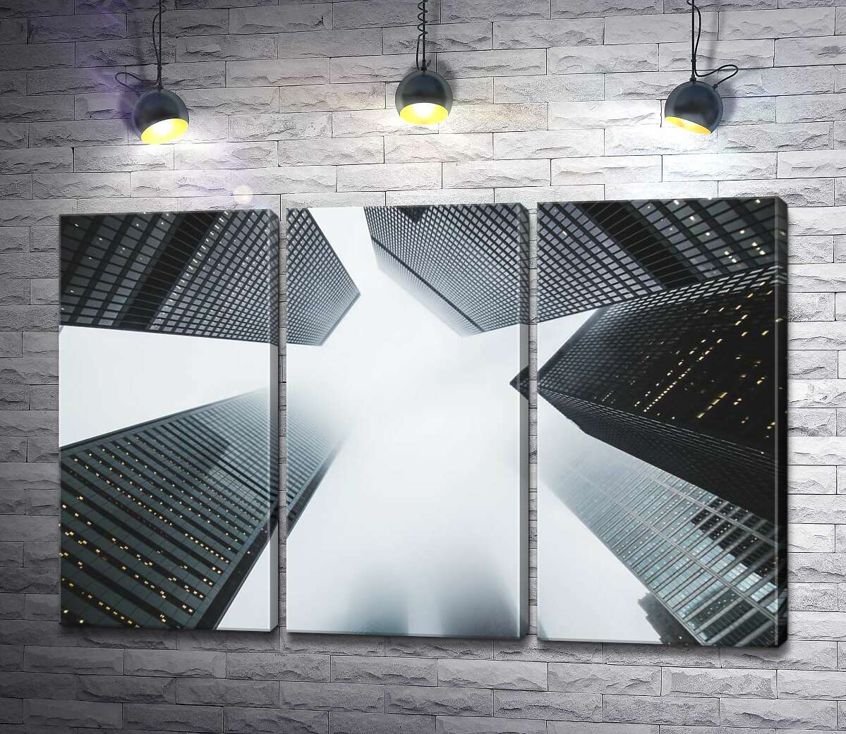 

Модульная картина ArtPoster Верхушки небоскребов тонут в дымке тумана 132x87 см Модуль №11