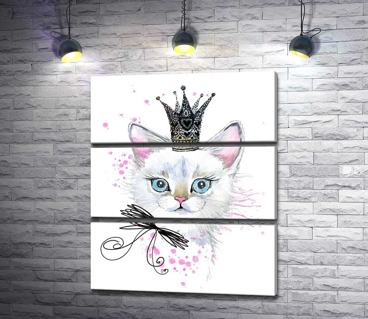 

Модульная картина ArtPoster Взгляд голубых глаз белой кошечки-принцессы 51x60 см Модуль №13