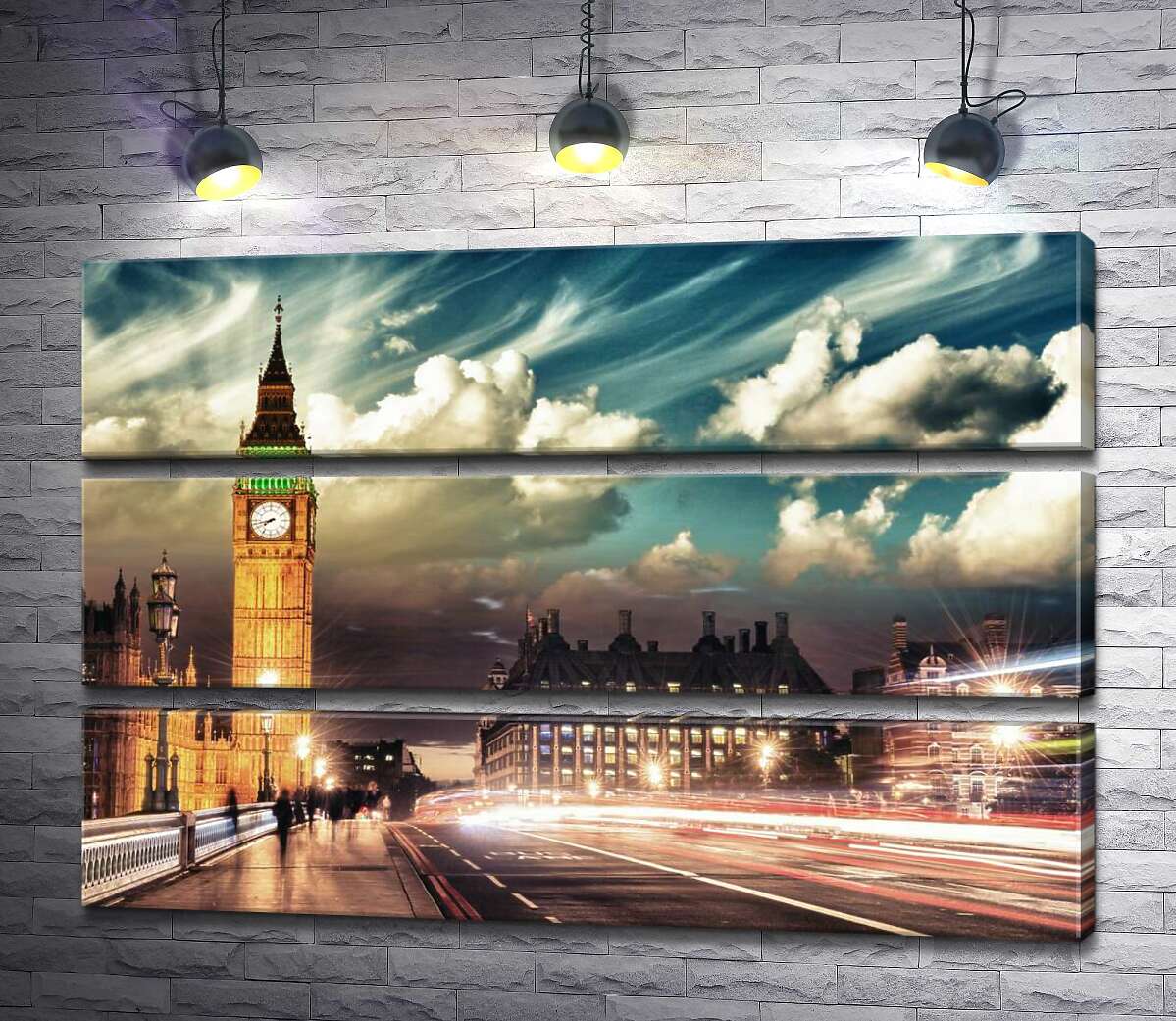 

Модульная картина ArtPoster Вечер на Вестминстерском мосту (Westminster bridge) 130x87 см Модуль №13