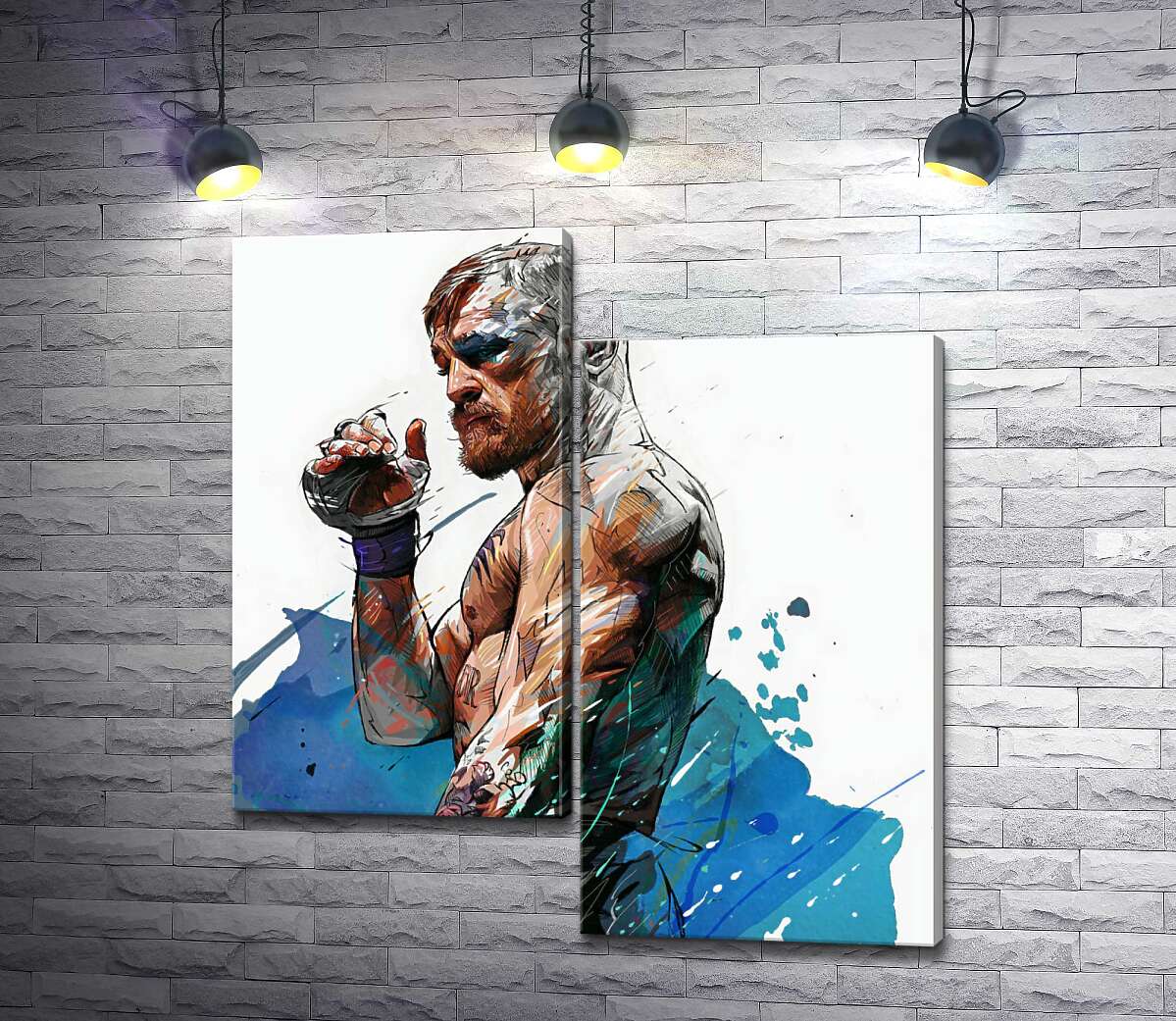 

Модульная картина ArtPoster Боксер Конор Мак-Грегор (Conor McGregor) после победного боя 130x142 см Модуль №5