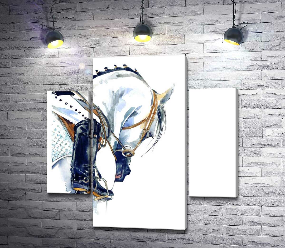 

Модульная картина ArtPoster Всадник на белом коне 100x100 см Модуль №7