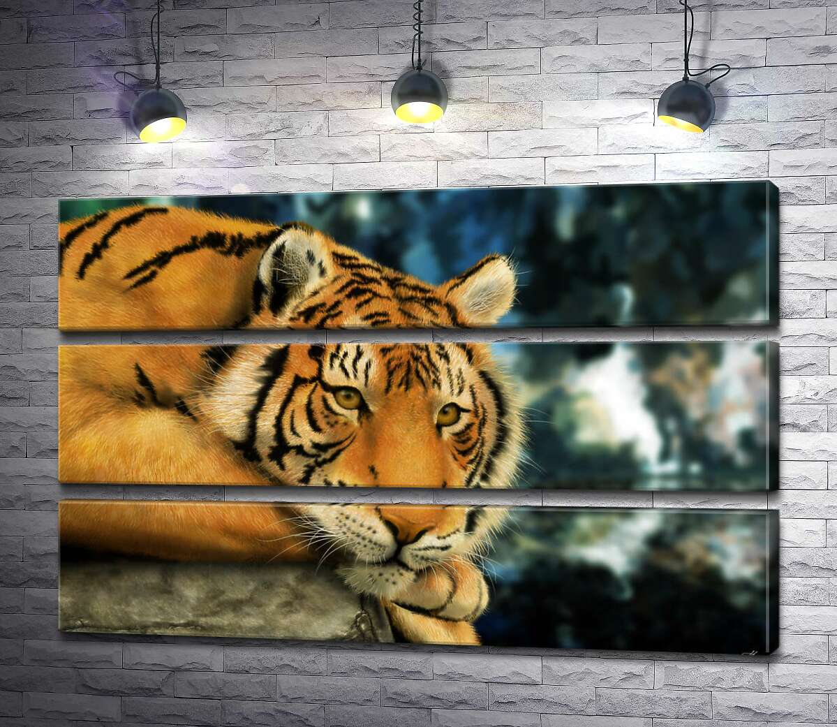 

Модульная картина ArtPoster Бенгальский тигр отдыхает 100x63 см Модуль №13
