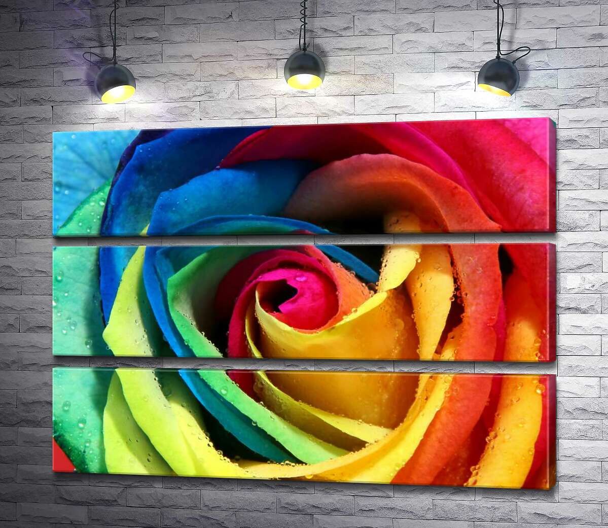 

Модульная картина ArtPoster Бутон радужной розы 100x72 см Модуль №13