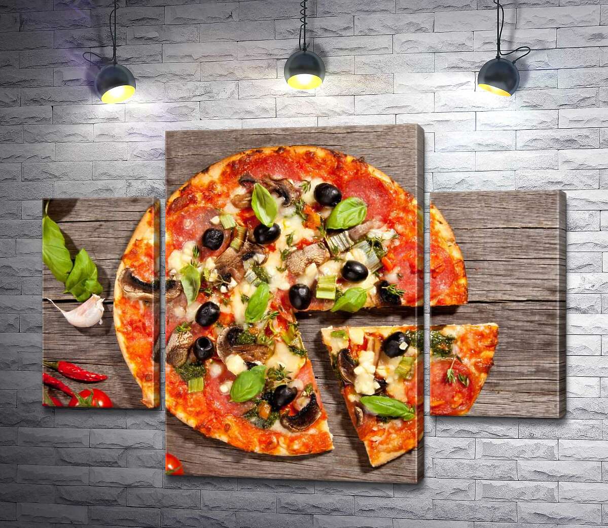 

Модульная картина ArtPoster Вкус Италии в каждом кусочке пиццы 80x60 см Модуль №7
