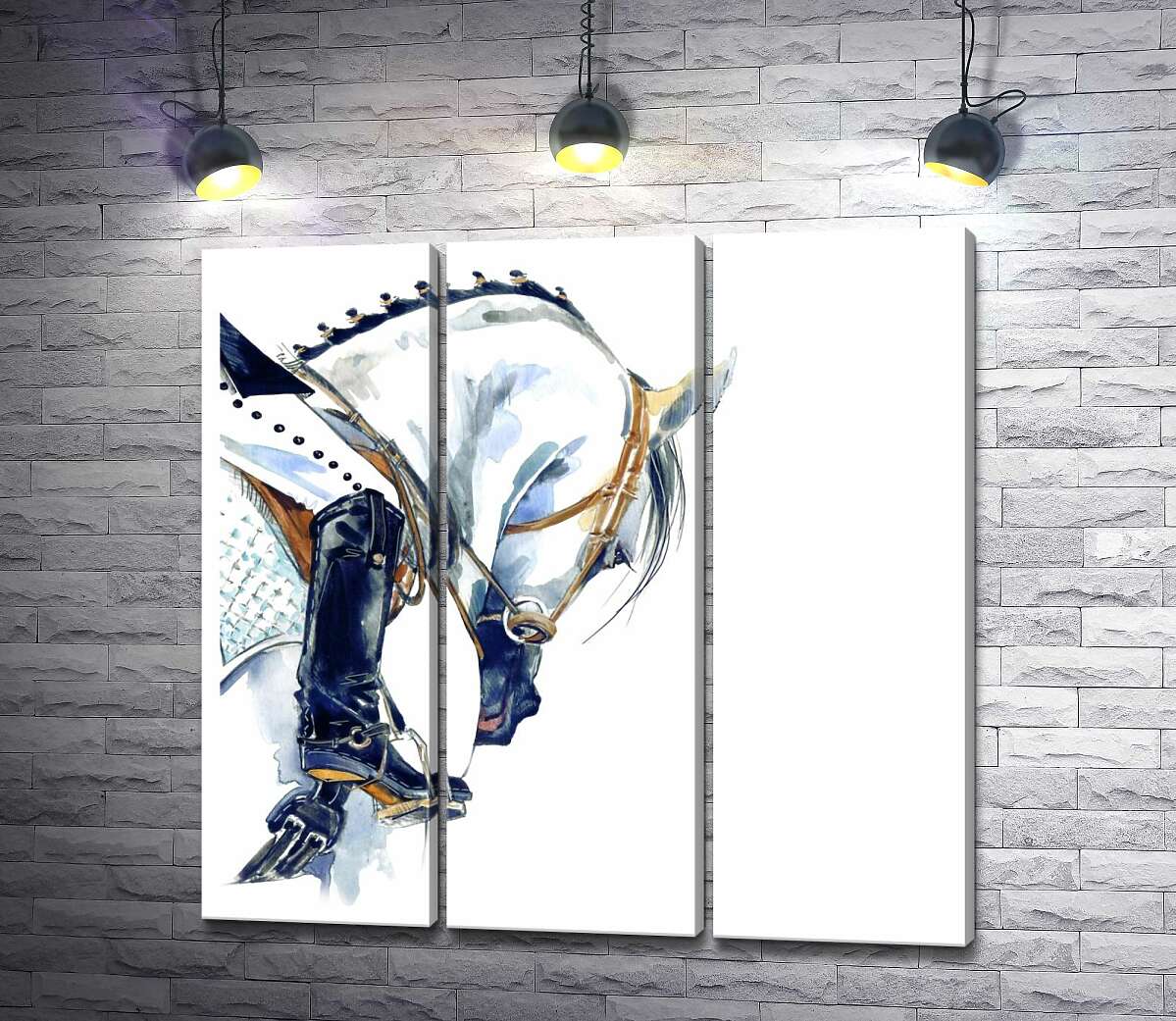 

Модульная картина ArtPoster Всадник на белом коне 60x60 см Модуль №11